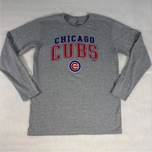 Chicago Cubs T Shirt Women’s Large Gray Crewneck Baseball  Graphic Tee